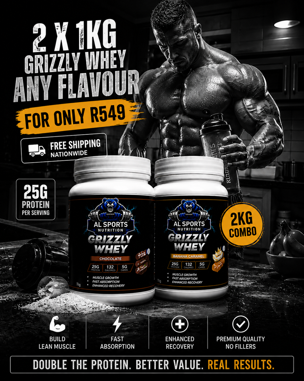 Grizzly Whey Choc- Mint 1kg