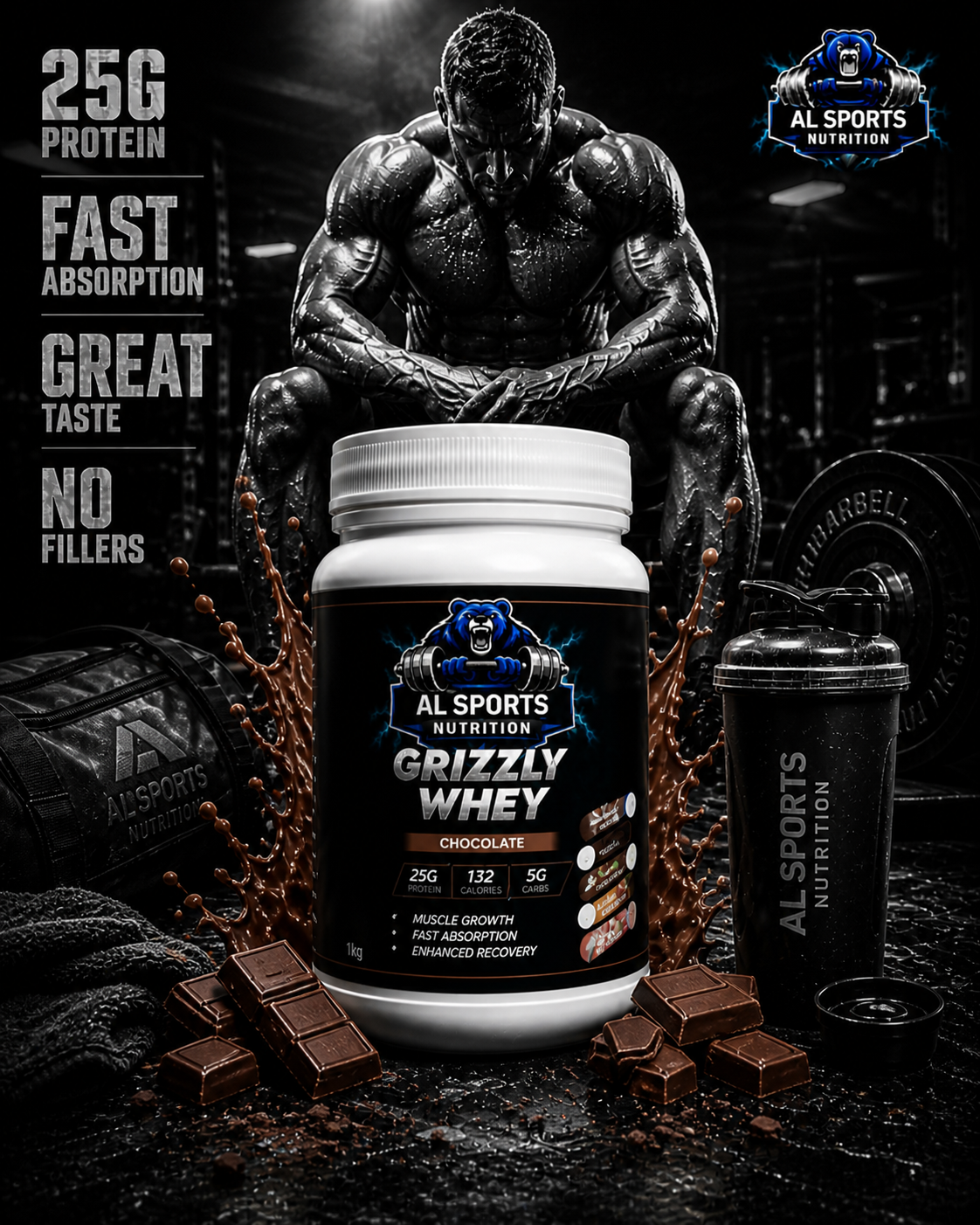 Grizzly Whey Chocolate 1 kg