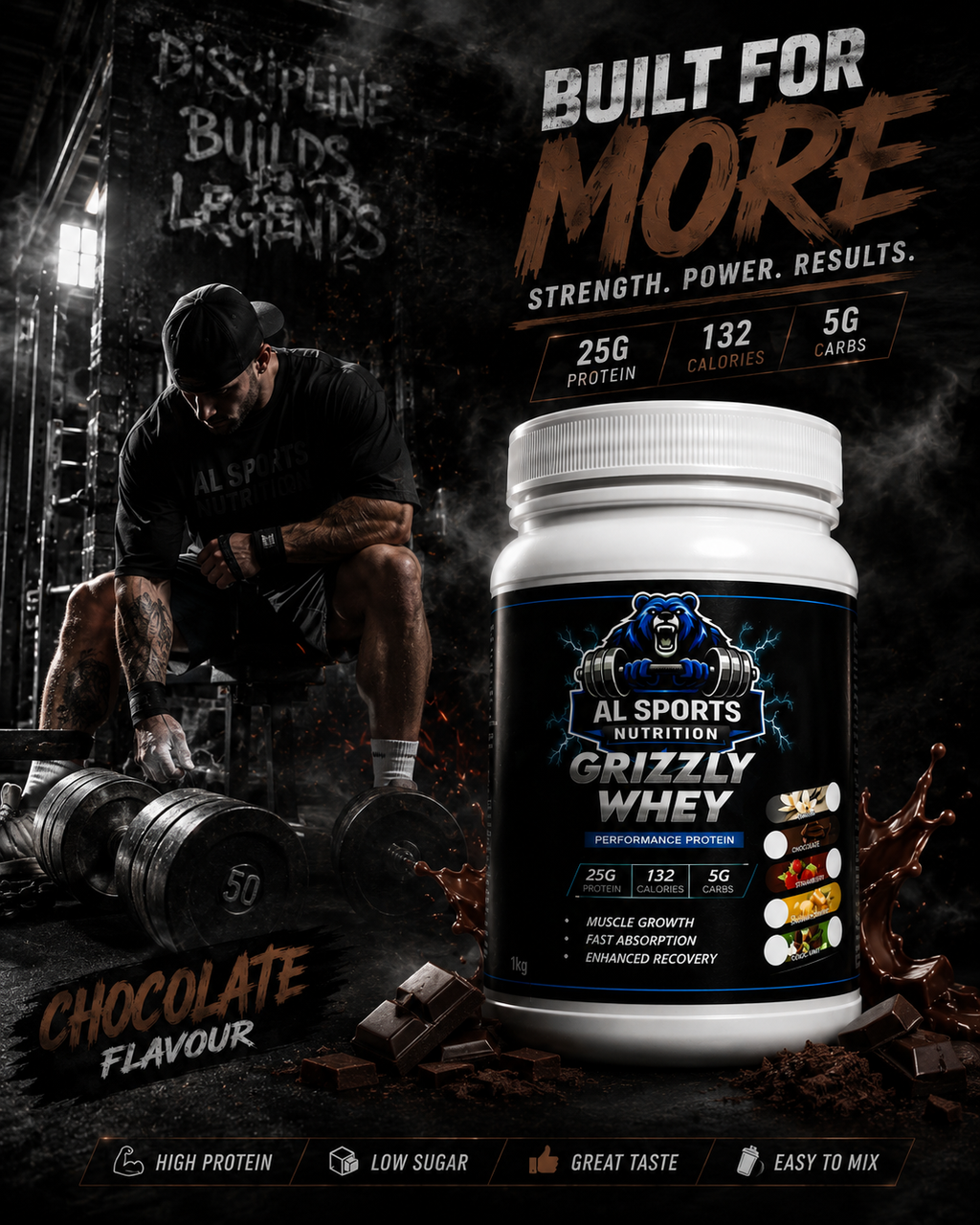 Grizzly Whey Chocolate 1 kg