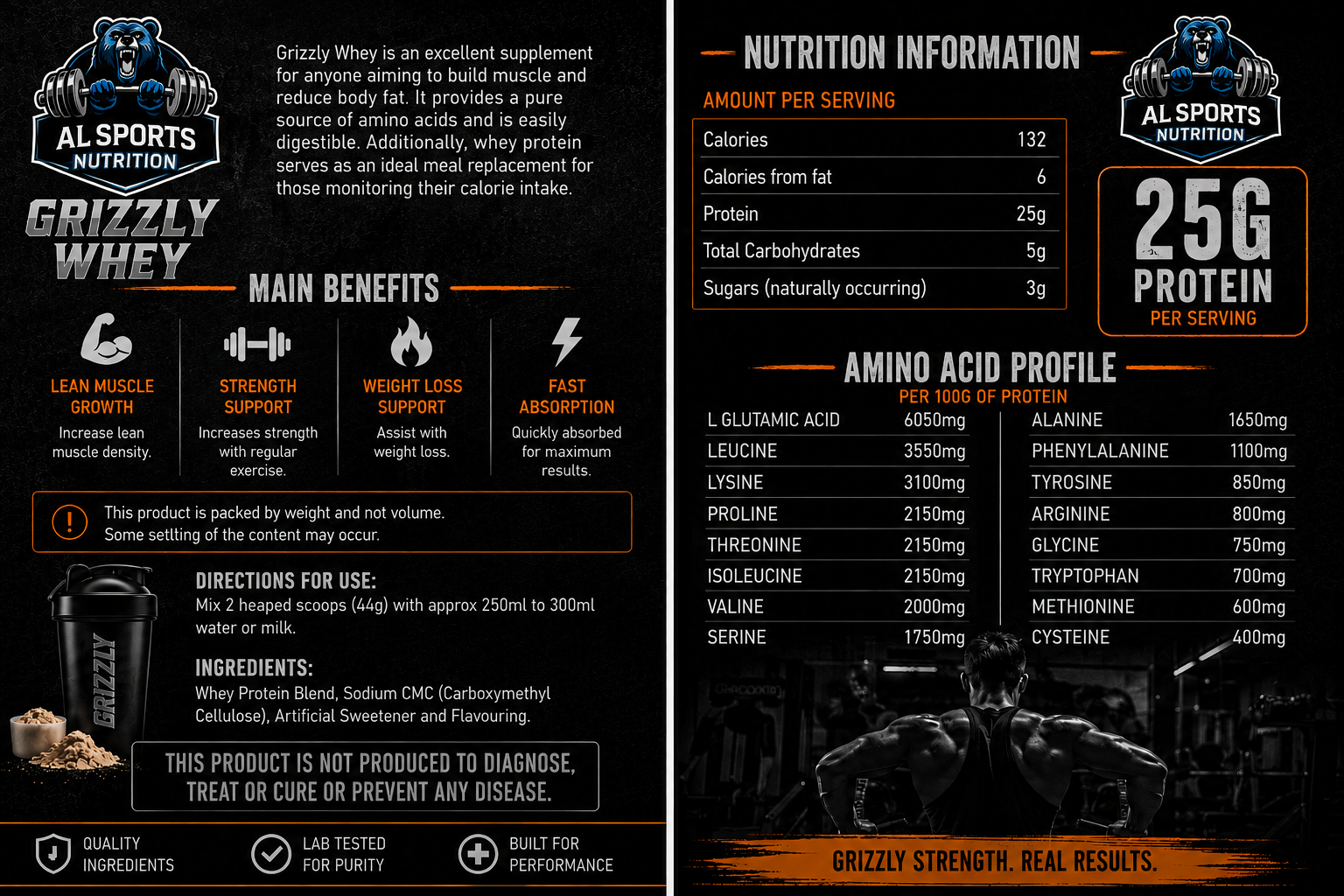 Grizzly Whey Banana Caramel 1kg