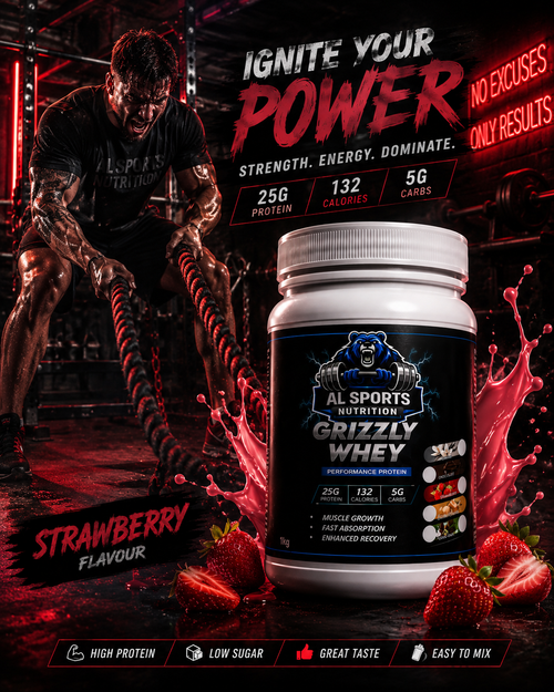 Grizzly Whey Strawberry 1 kg
